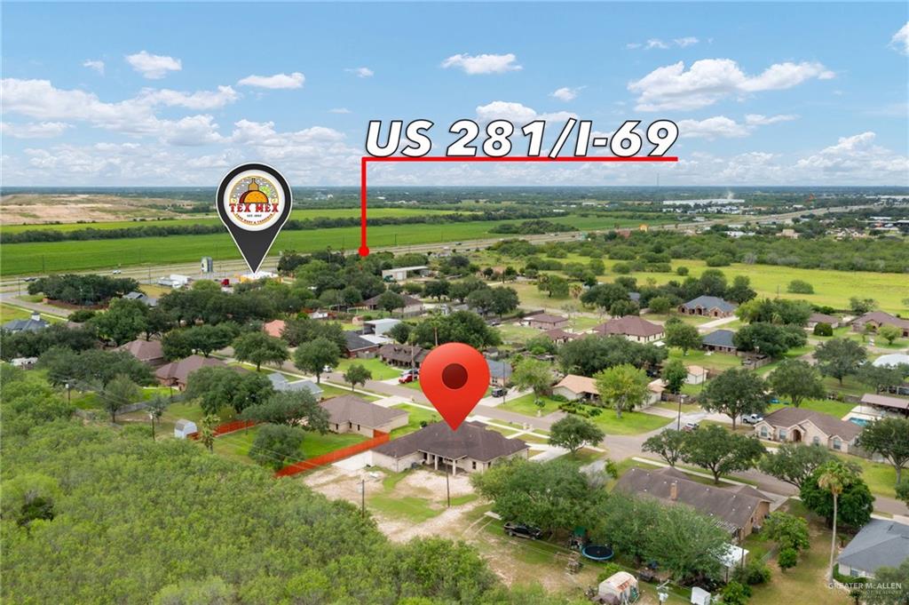 401 Ric Mar Street Edinburg, TX 78541 - Photo 18 of 18 Aerial perspective showcasing the property within a residential setting