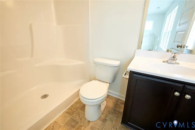 a view of a bathroom with a door