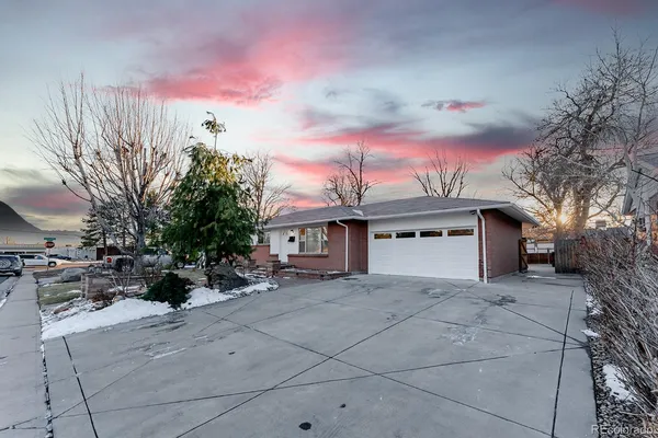 a view of a house with a patio