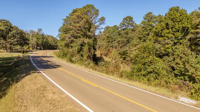 a view of a swimming pool and trees