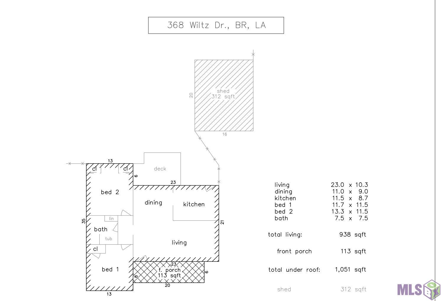 368 Wiltz Drive Baton Rouge, LA 70806 - Photo 28 of 28 Floorplan
