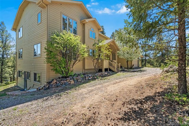 a view of a city with mountain