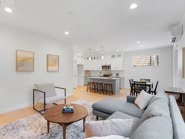 a room with a cabinets and window