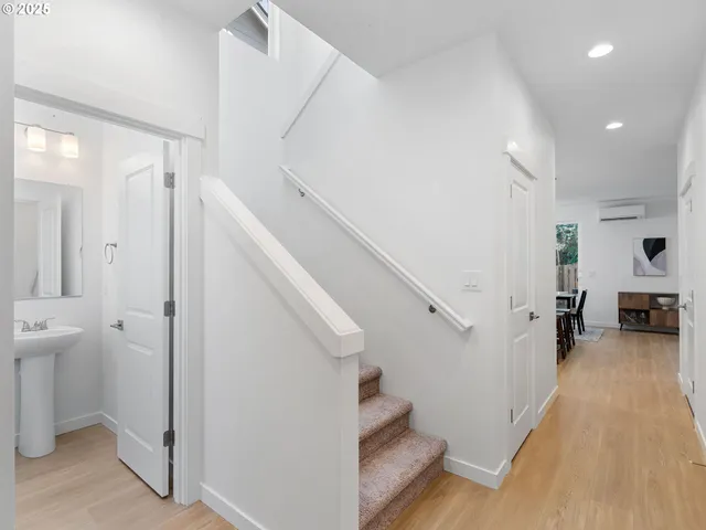a view of entryway with livingroom and furniture