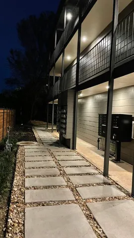 a house view with a garden space
