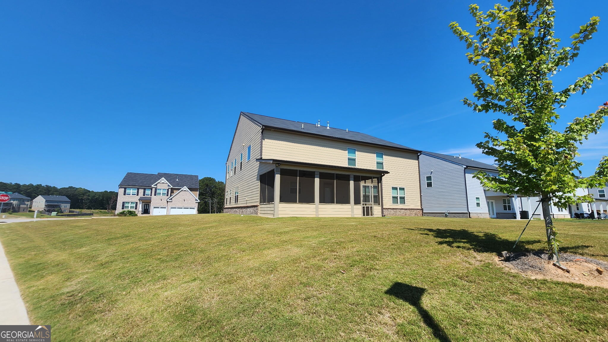 640 Edgar Street Hampton, GA 30228 - Photo 86 of 86 a view of a house with a big yard and palm trees