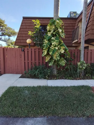 a backyard of a house