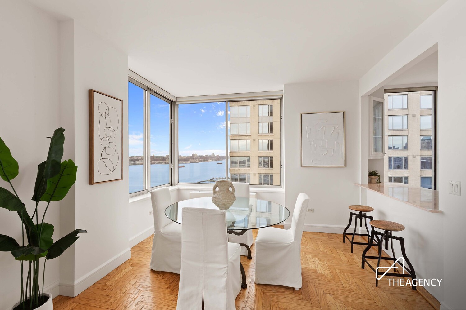 200 Riverside Boulevard, Unit 25C Manhattan, NY 10069 - Photo 2 of 17 a view of a dining room with furniture window and outside view