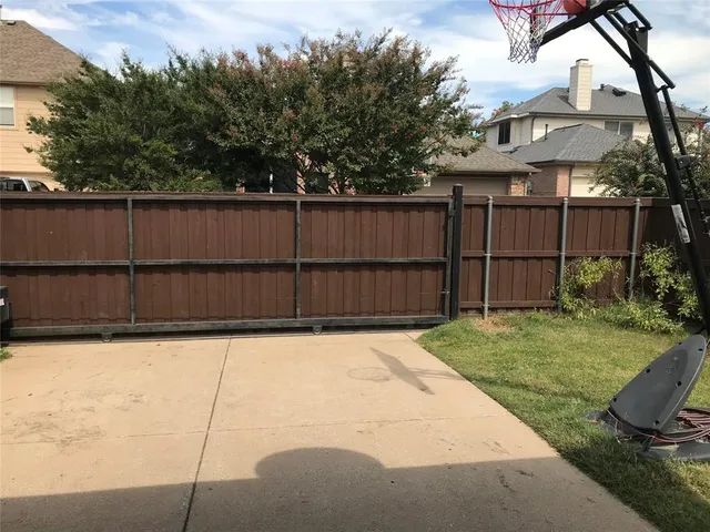 a backyard of a house