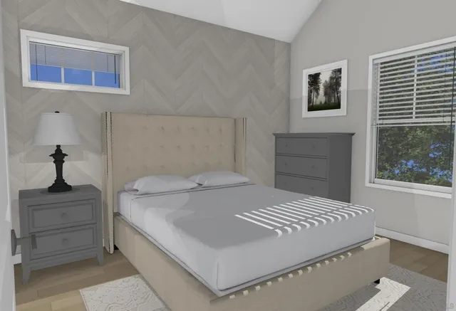 a kitchen with a refrigerator a stove top oven a sink dishwasher and white cabinets with wooden floor