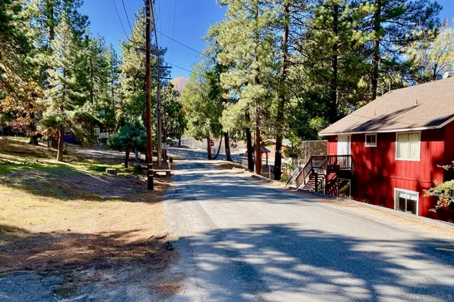 a view of a city street from a building