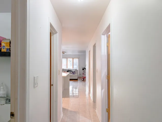 a view of a bedroom from hallway
