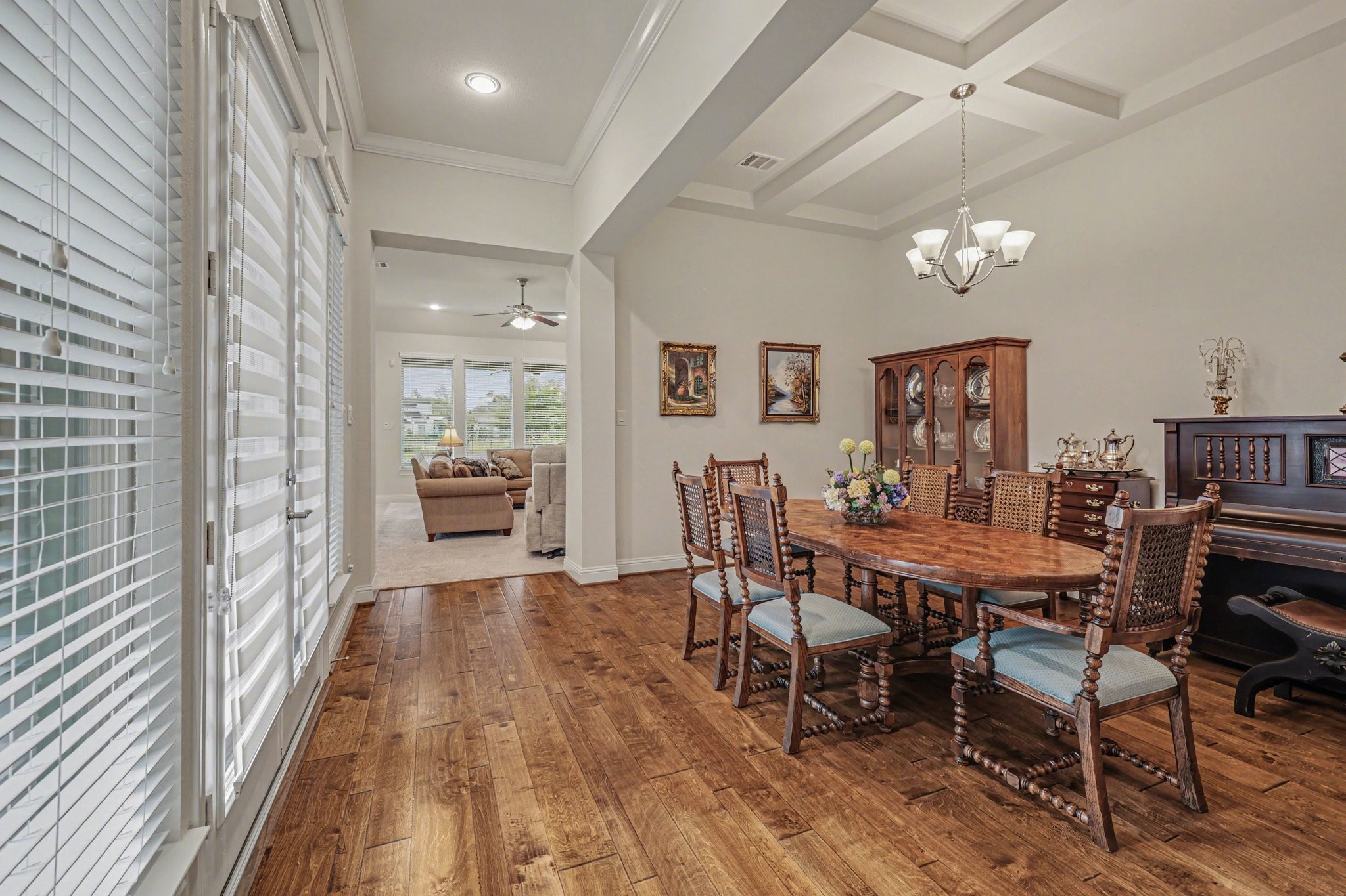 7434 Kearney Hill Lane Spring, TX 77389 - Photo 5 of 36 a view of a dining room with furniture window and wooden floor