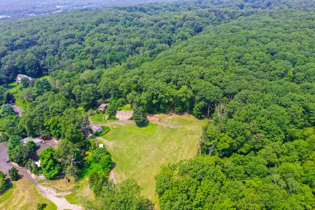 a view of a garden with a fountain