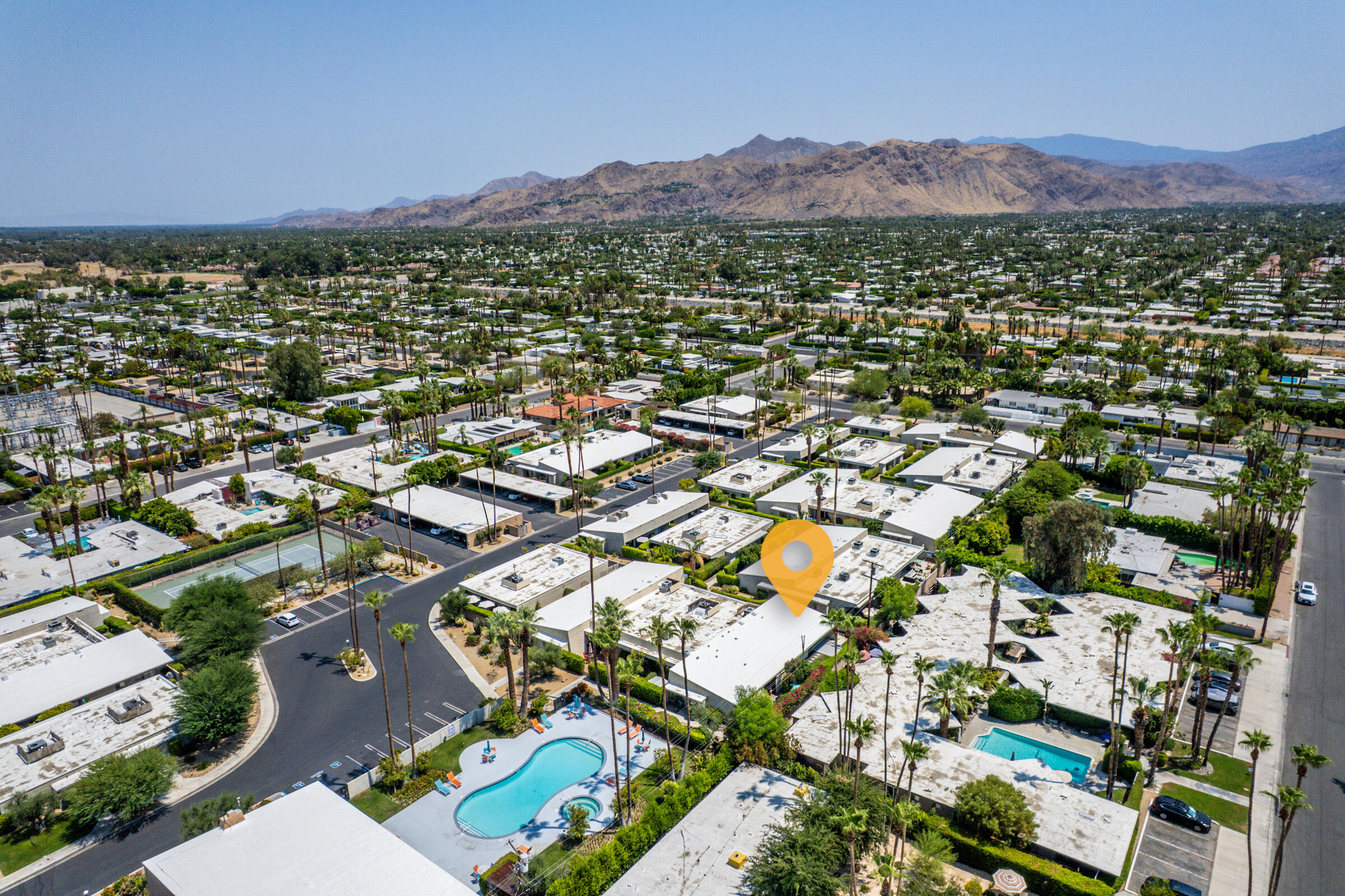 1111 East Ramon Road, Unit 75 Palm Springs, CA 92264 - Photo 32 of 35 Club House and pool Unit Marked