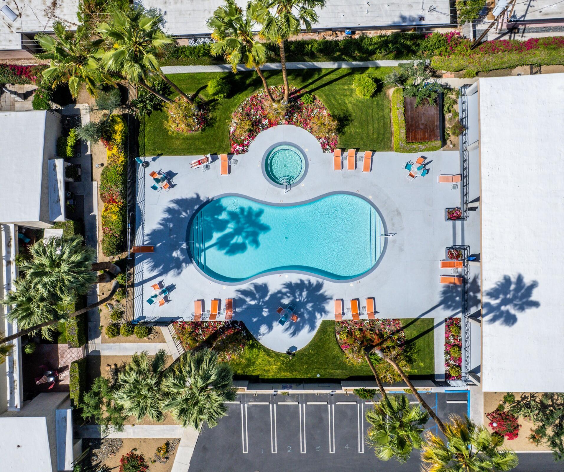 1111 East Ramon Road, Unit 75 Palm Springs, CA 92264 - Photo 6 of 35 Resort pool with spa and views