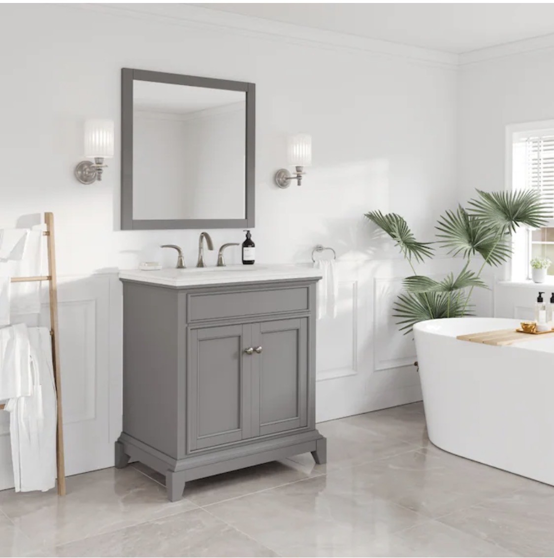 111 Cash Lane Madison, TN 37115 - Photo 8 of 18 a spacious bathroom with a double vanity sink a mirror and a bathtub