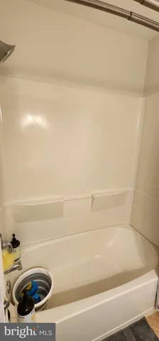 a bathroom with a tub