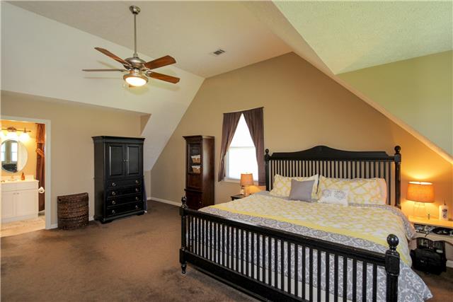 3612 Mahlon Moore Road Spring Hill, TN 37174 - Photo 12 of 20 a bedroom with a bed and a chandelier
