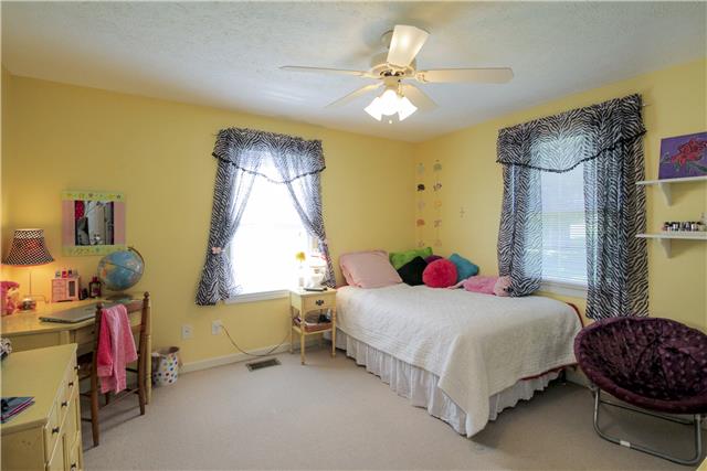 3612 Mahlon Moore Road Spring Hill, TN 37174 - Photo 15 of 20 a bedroom with a bed and a chandelier