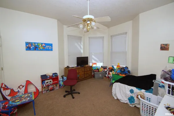 a room with toys and a couch