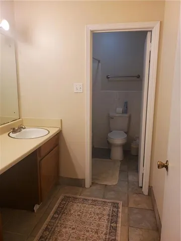 a bathroom with a sink and a toilet