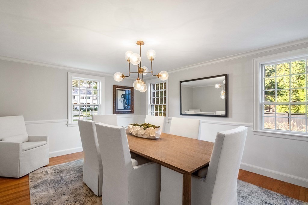 91 Old Colony Road Wellesley, MA 02481 - Photo 8 of 35 a view of a dining room with furniture window and outside view