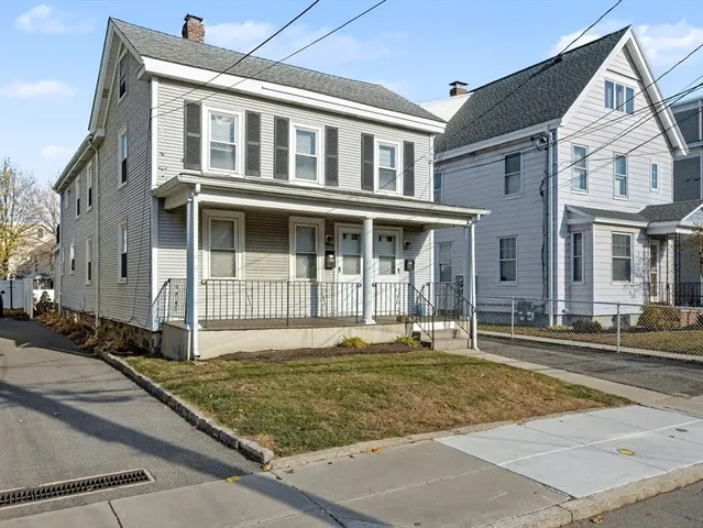 a front view of a house