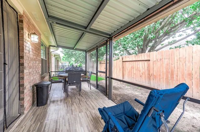 a outdoor space with chairs