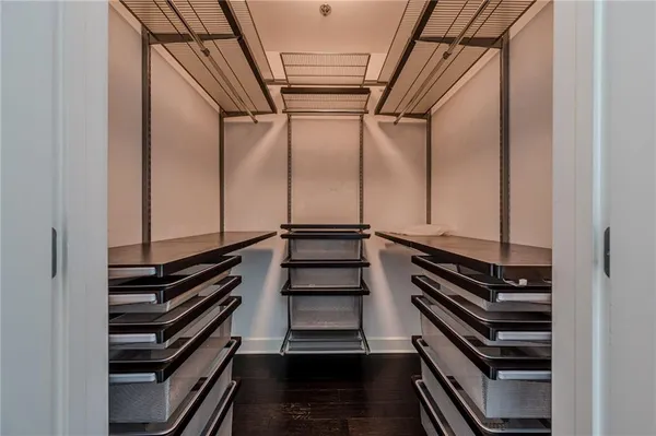 a swimming pool with outdoor seating