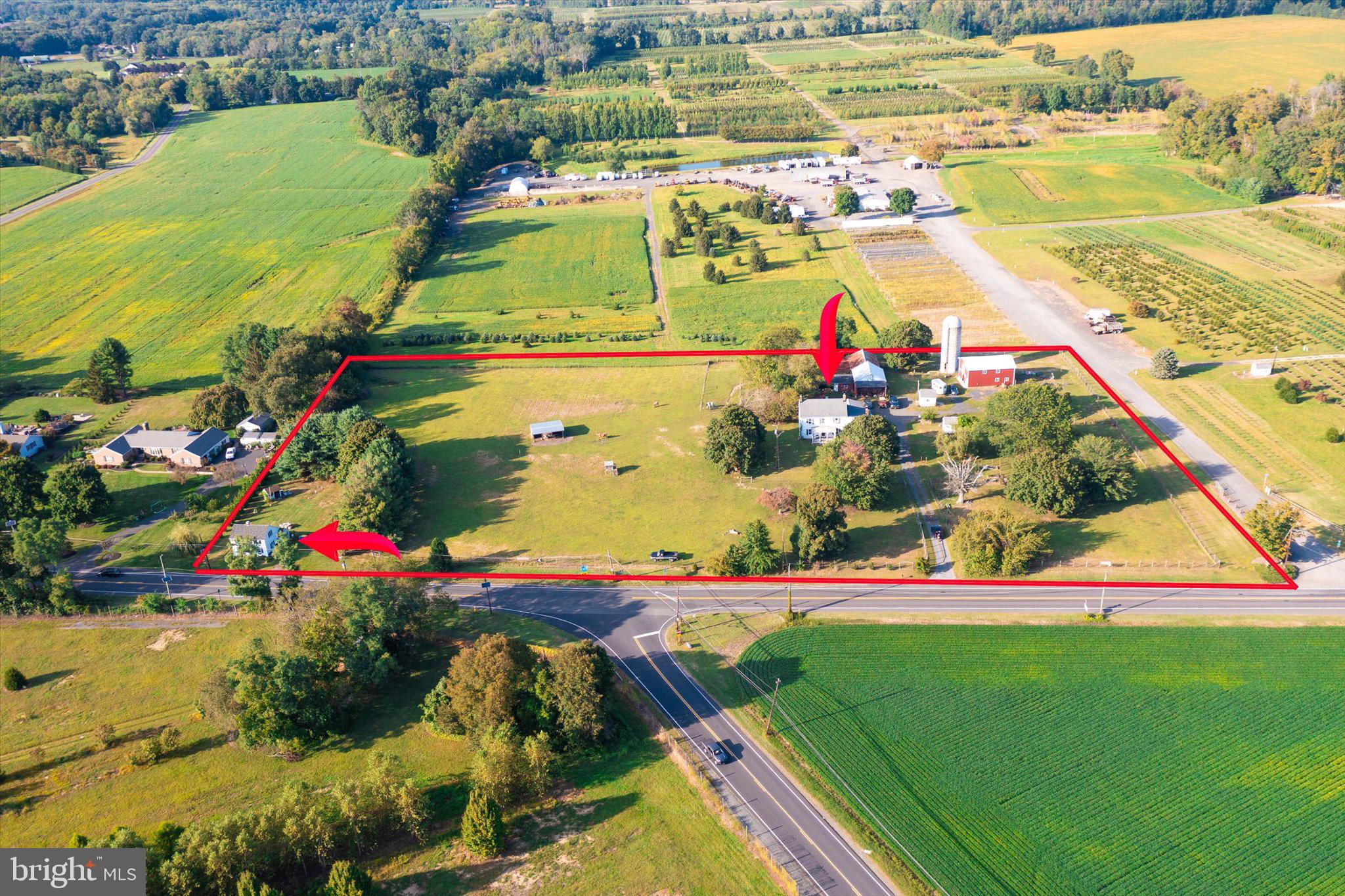 537 Arneytown-chesterfield Road Chesterfield, NJ 08515 - Photo 1 of 87 aerial view, cottage house is in bottom left