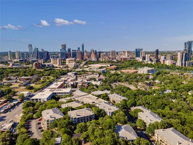 an aerial view of multiple house