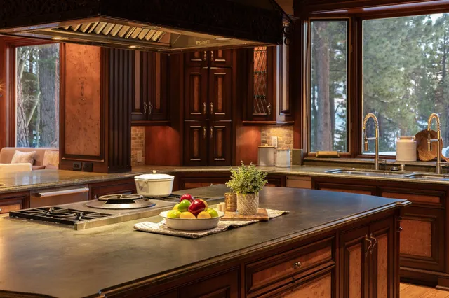 a table and chairs in front of a building