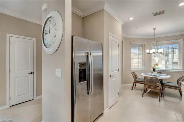 a view of a hallway with elevator