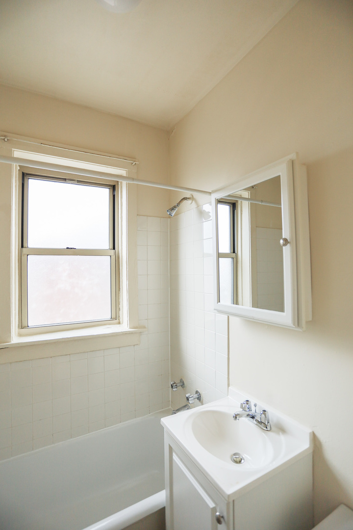 1100 West Roscoe Street, Unit 32 Chicago, IL 60657 - Photo 8 of 8 a bathroom with a sink and a bathtub