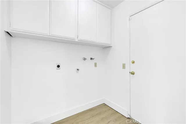 a view of small space with wooden floor