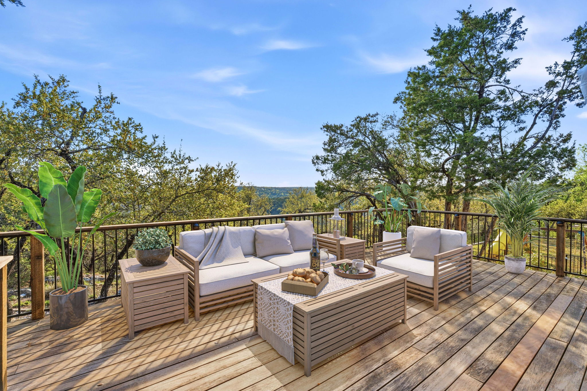 7801 Image Cove Austin, TX 78730 - Photo 19 of 26 a view of a roof deck with couches