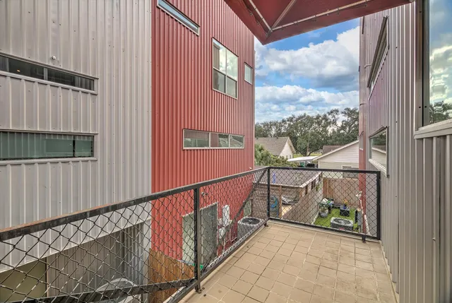 a view of a house with a balcony