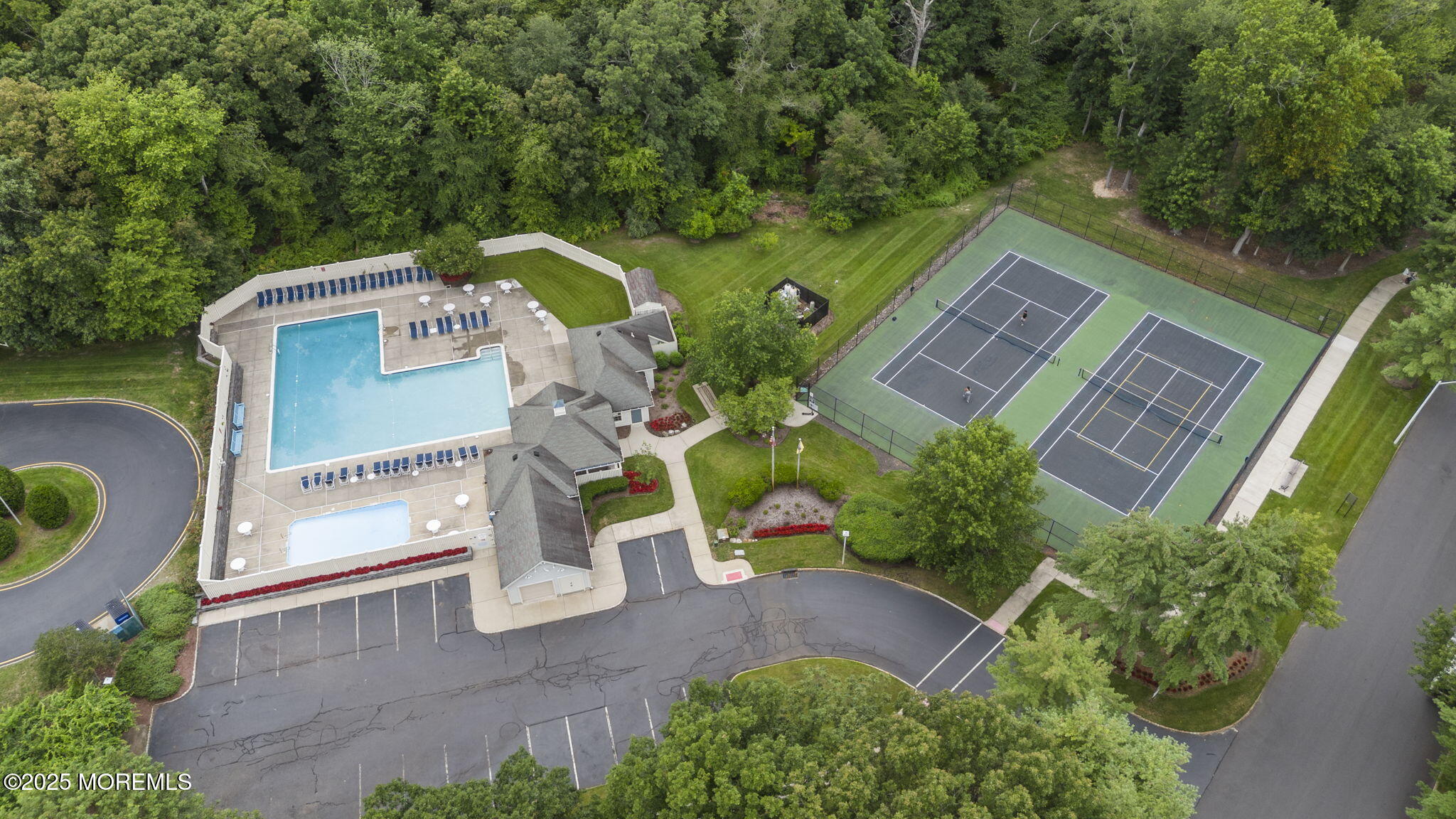 353 Sequoia Court Howell, NJ 07731 - Photo 26 of 27 an aerial view of a house with a yard basket ball court and outdoor seating
