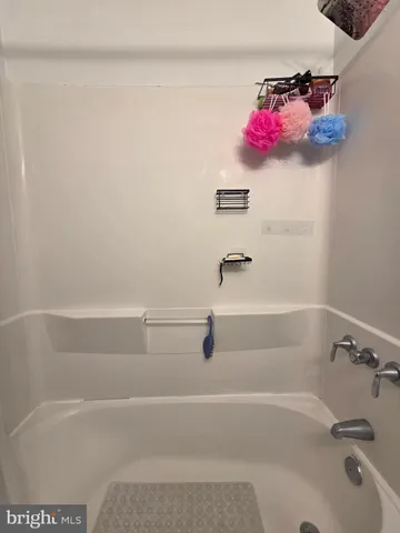 a bathroom with a tub