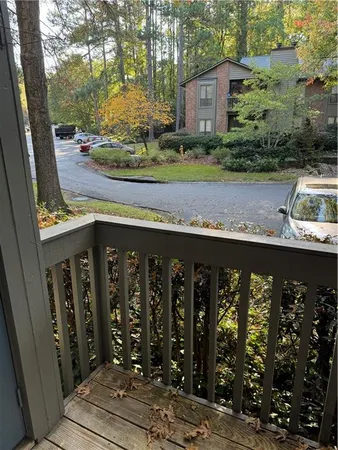 a view of a wooden fence