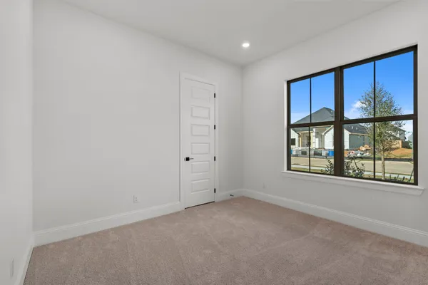 an empty room with a window