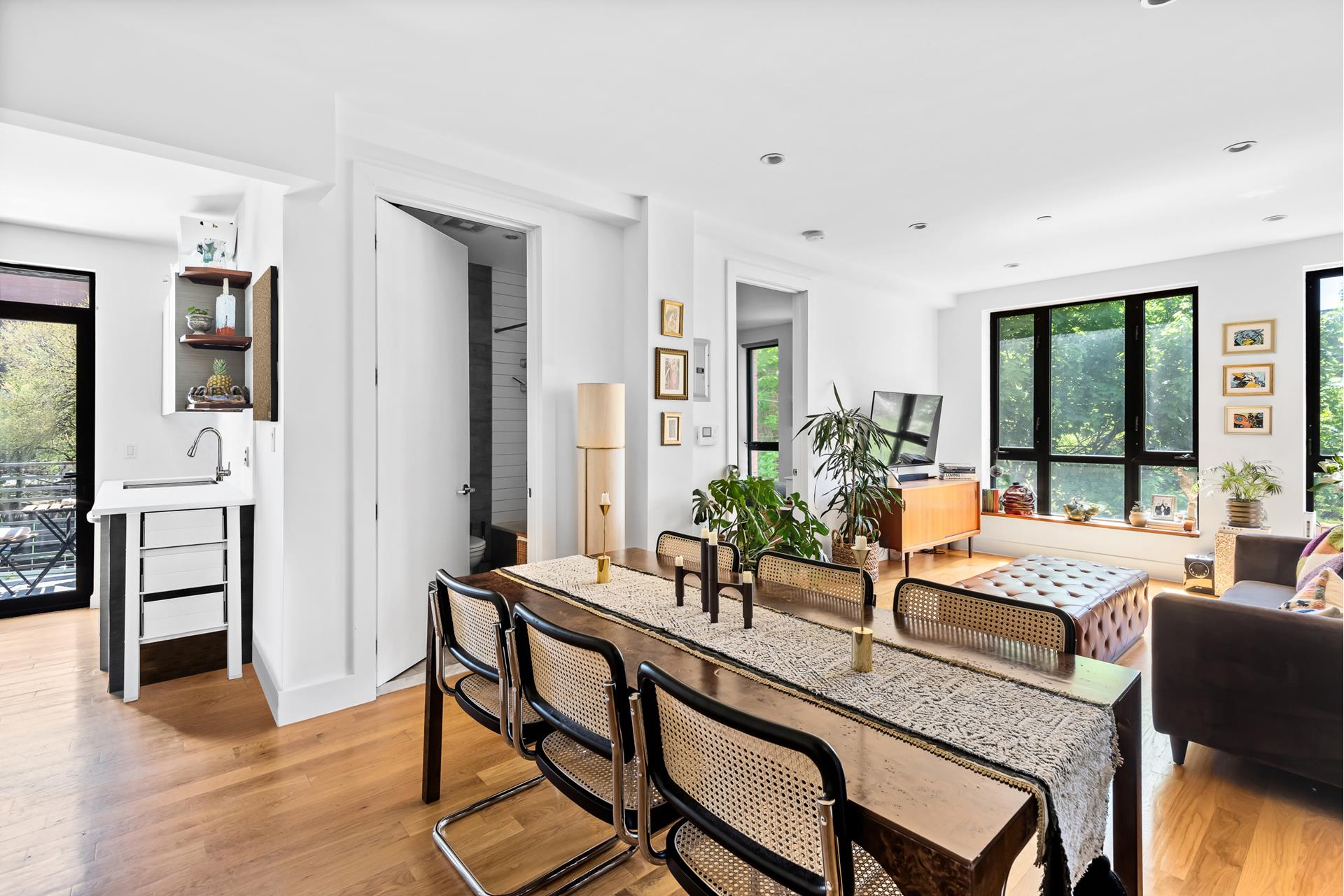 135 Lefferts Place, Unit 3B Brooklyn, NY 11238 - Photo 1 of 1 a dining room with furniture and window