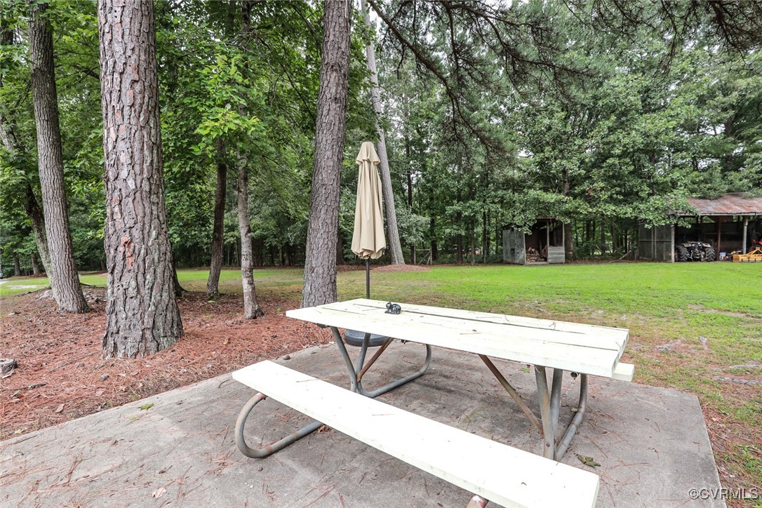 18300 River Road Chesterfield, VA 23838 - Photo 16 of 48 a view of a backyard with a sitting area