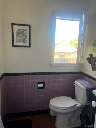 a bathroom with a toilet