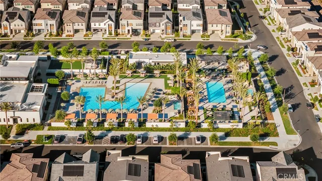 a view of a lake with a table and chairs