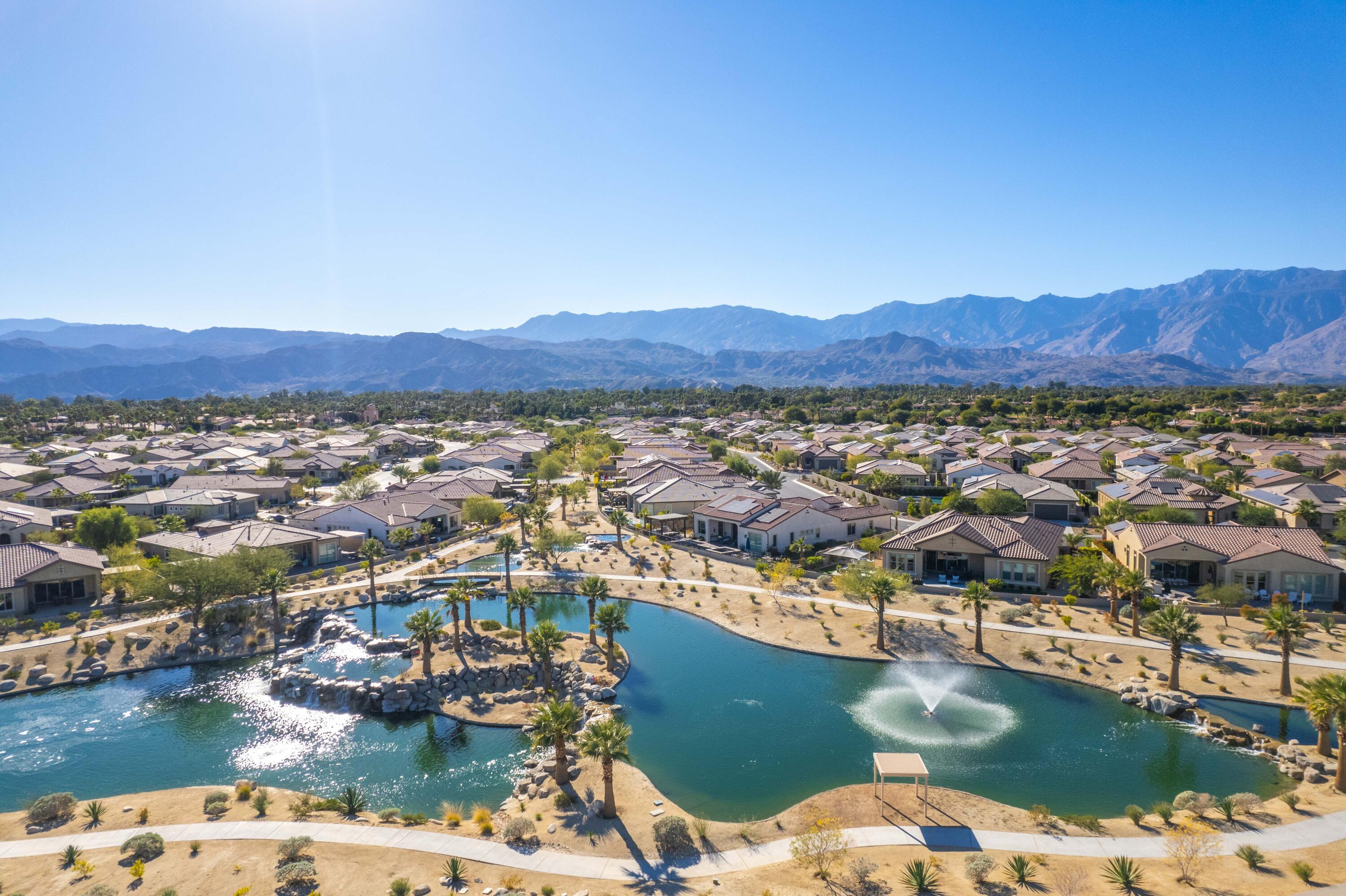 32 Cork Tree Rancho Mirage, CA 92270 - Photo 50 of 58 a view of a city with lake view