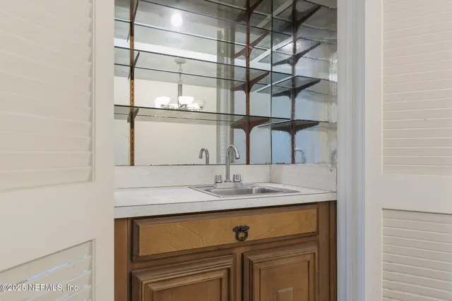 a view of a room with table and chair