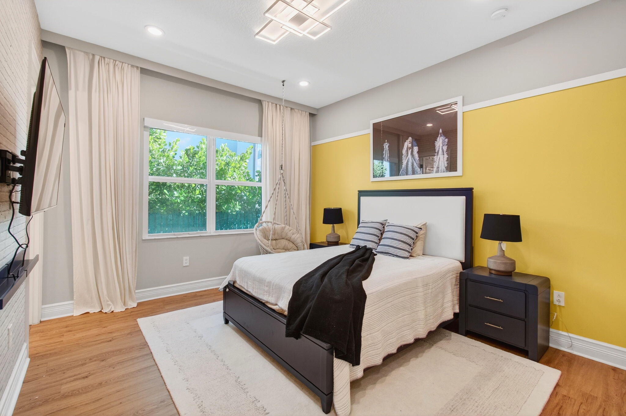 19886 Meadowside Lane Boca Raton, FL 33498 - Photo 33 of 84 a bedroom with a bed wooden floor and window