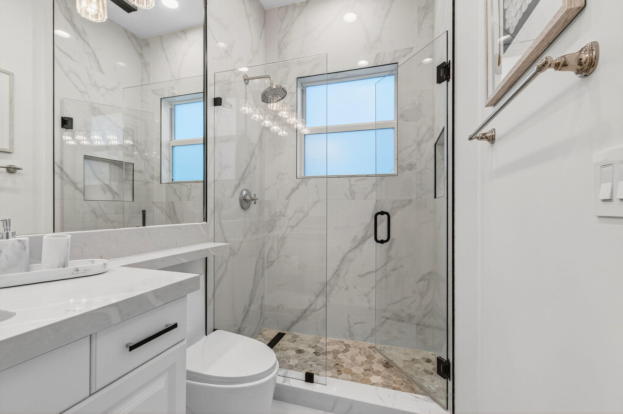 19886 Meadowside Lane Boca Raton, FL 33498 - Photo 41 of 84 a bathroom with a sink a toilet and shower